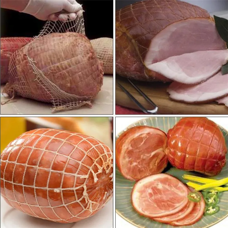 3 Meter Baumwoll-Fleischnetz, Schinkenwurst-Rollnetz, -Hund-Netz, Metzgersaiten, Fleck, Wurst, Verpackungswerkzeuge, Küchen- und Kochwerkzeug