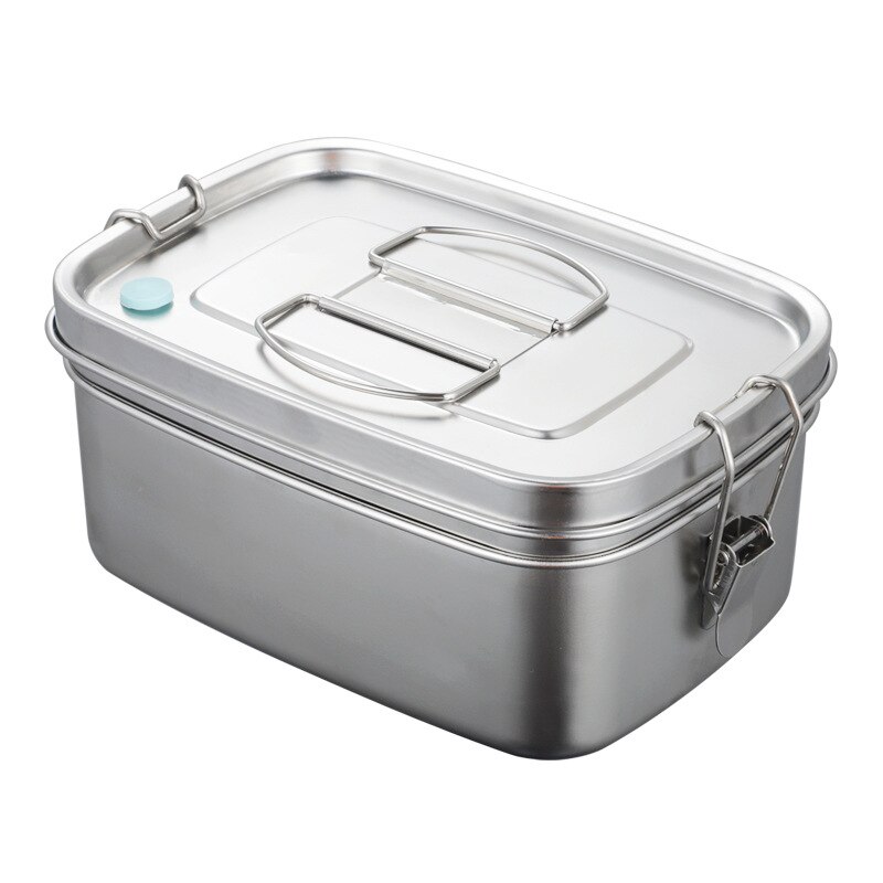 304 Roestvrij Staal Lunchbox Voedsel Container Bento Box Voor Kinderen Volwassen Double Layer Grote Capaciteit Servies Voedsel Opbergdoos: 1500ml Lunch Box