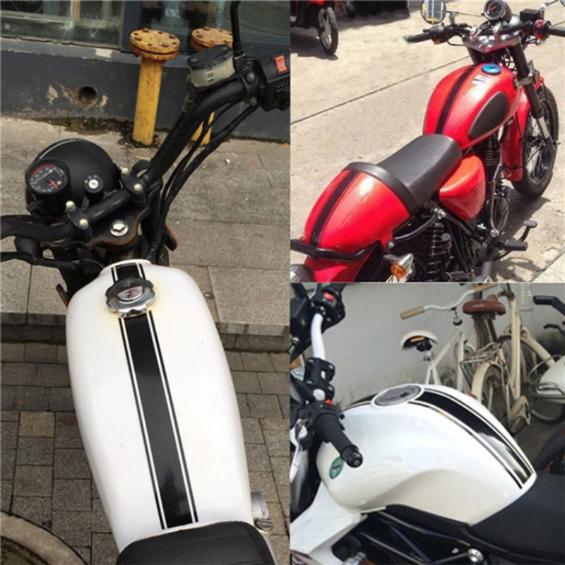 Adesivo moto Carenatura serbatoio Strisce gessato Adesivo decalcomania da corsa in vinile Accessori decorativi unici e attraenti