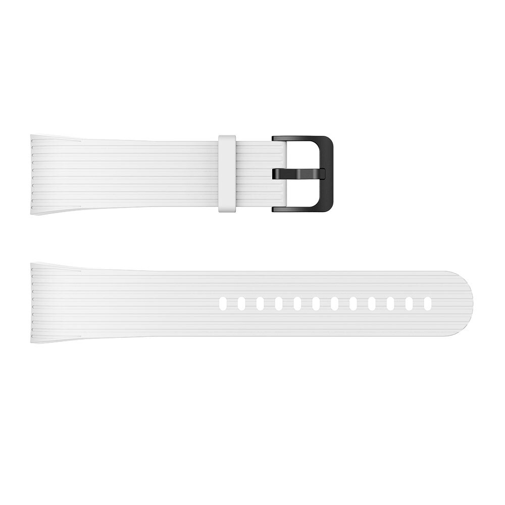 Behua vervangende polsband voor samsung gear fit 2 pro band siliconen polsband voor samsung fit 2 sm-r360 waterdicht l/s maat: Wit zwart / S-maat