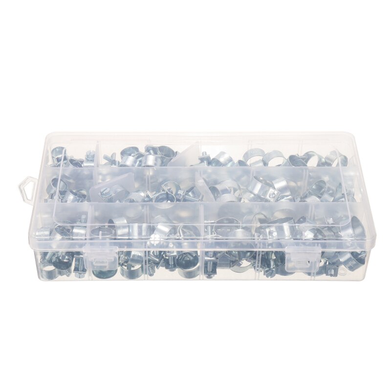 Mayitr 135pcs Galvanized Metal Hose Clamp 8-18mm Screwdriver Hose Clamps for Auto Cooling System Assortment
