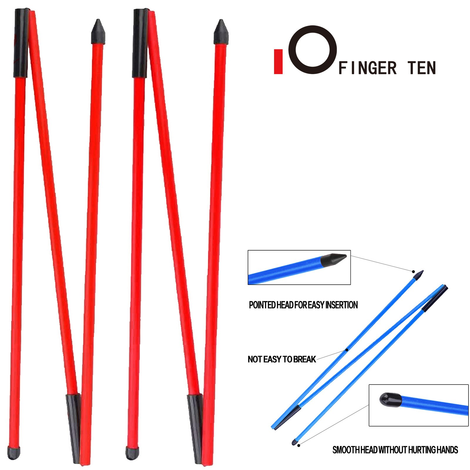 48inch 2Pcs Collapsible Golf Alignment Sticks Set Practice Set up Stick Swing Trainer Rods Putting Training Tool