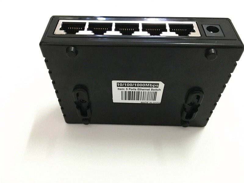 10/100/1000Mbps 5 Ports Gigabit Switch Ethernet Switch Hub Plastic Mini Desktop High Performance Smart Adapter US/EU Plug