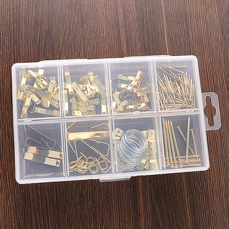 Picture Hangers Kit Wall Picture Hanging Kit Picture Metal Golden Triangle D-Ring Hanging Hooks Golden Photo Frame Hangers