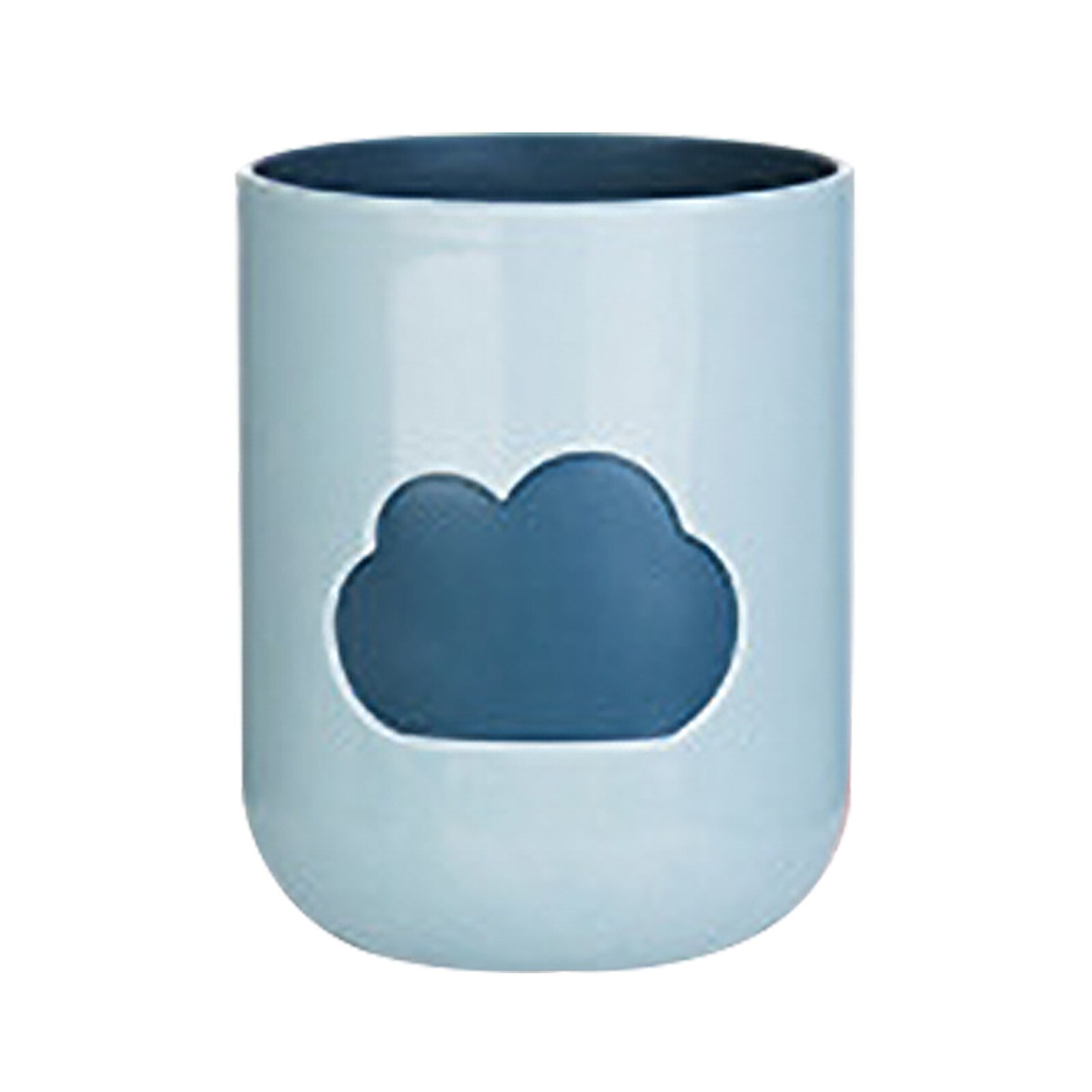 25# Cloud Gargle Cup Lovers Toothbrush Cup Tooth Glass Travel Water Cup Drinking Mugs Plastic Bathroom Cups Washing Mouth Cup: Light blue 