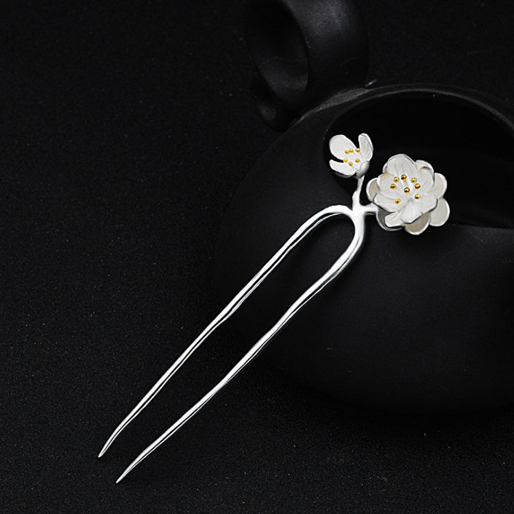 Bloemen Haar Accessoires Voor Vrouwen Bruiloft Haar Pinnen 925 Sterling Zilver Haar Stick Haarspeld Haar Sieraden Bruidsmeisje