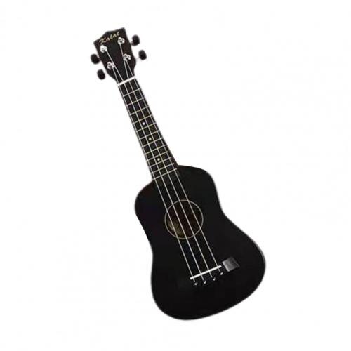 Ukulele Exquisite Musical Learning 4 Strings Children Colorful Wood Ukulele for Beginner: Black