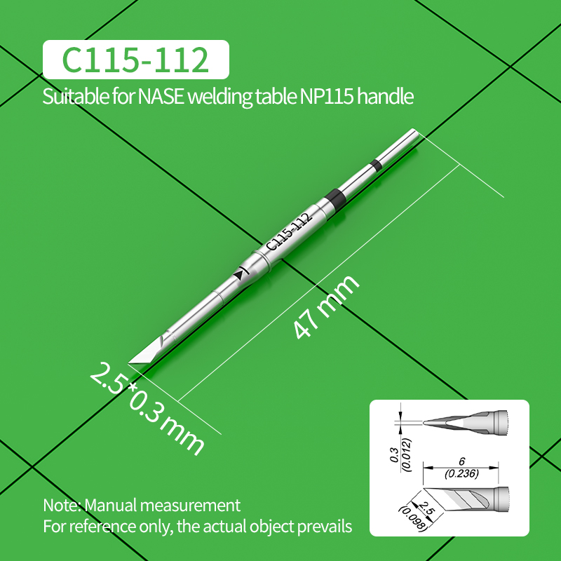 C115 Soldering Iron Tip C115-105/125/117/113/114/112/109/127/101/110/120/107 for JBC Soldering Station Precision Repair SMD PCB: PURPLE