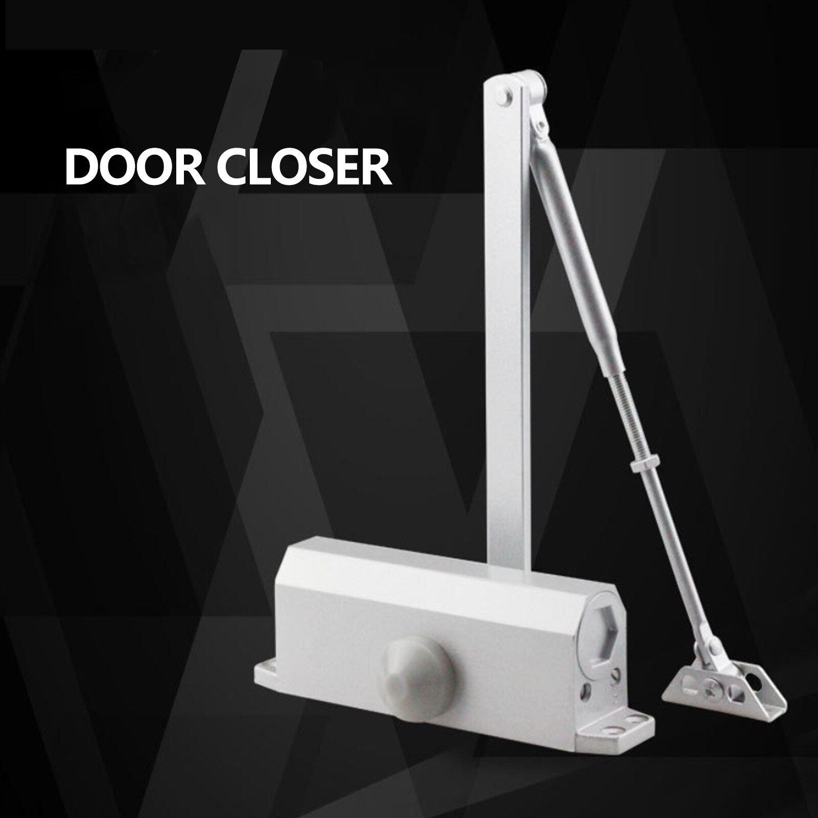 60-85Kg Door Closer Silver Aluminum Alloy Heavy Duty Commercial Door Closer