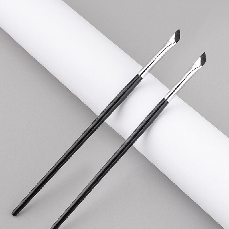 Blade Eyeliner Borstel Ultra Dunne Fijne Hoek Platte Wenkbrauw Borstel Platte Sikkel Eyeliner Borstels Precieze Detail Borstel Make-Up Tools