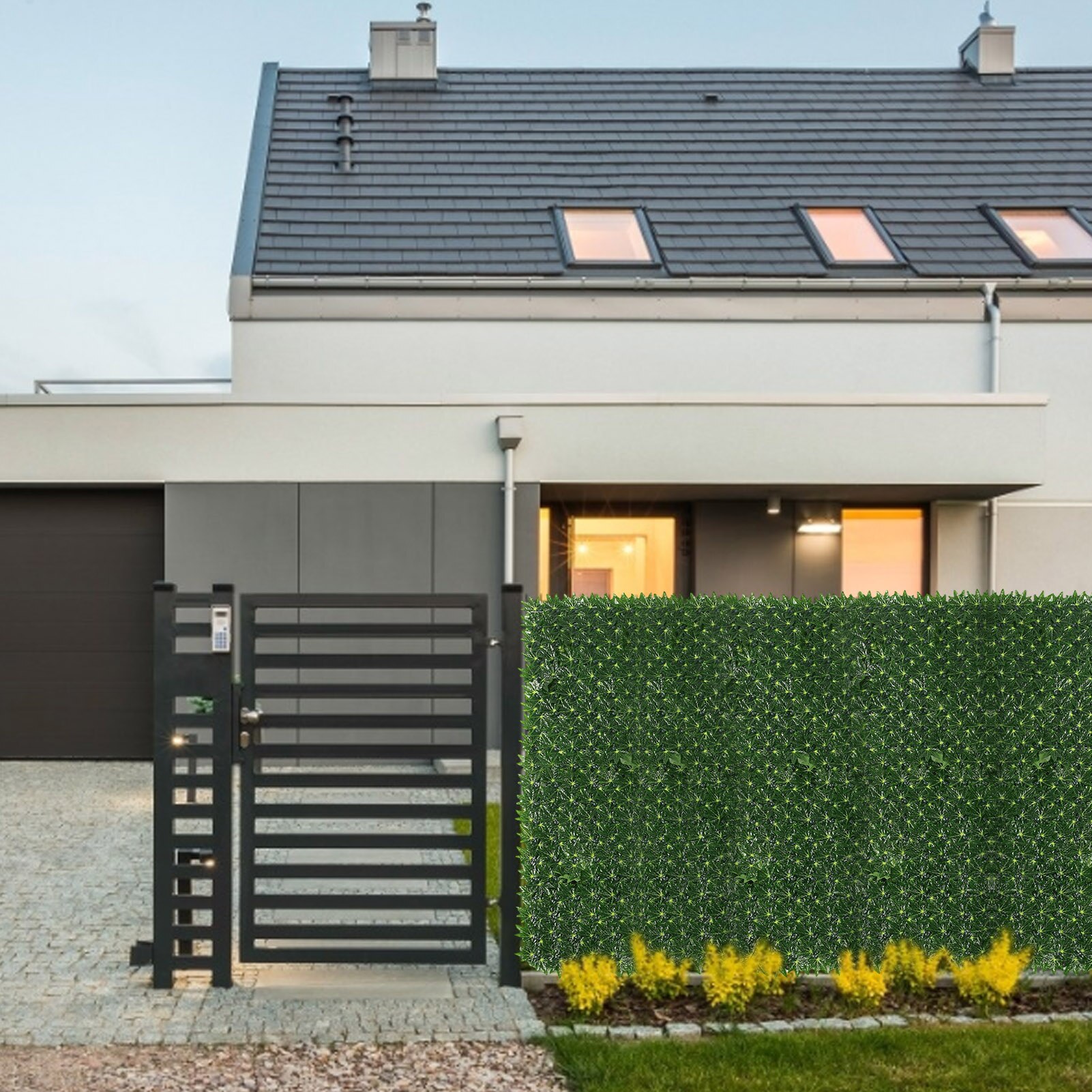 Artificial Leaf Screening Roll Landscaping Fence Privacy Fence Screen Outdoor Garden Backyard Balcony Fence Decorative Panel