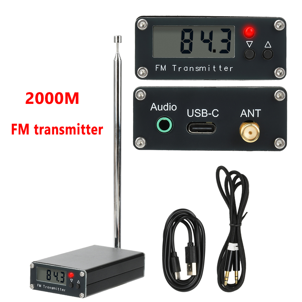 FM Transmitter - Type-C 2000M - 320 Frequenties - LCD Digitaal Display - Stereo