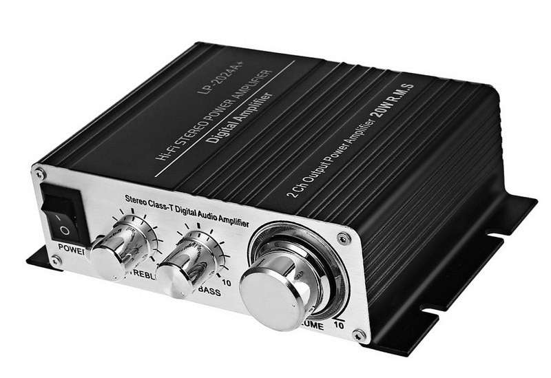 2ch Output Power Amplifier 20W RMS X2 Hi-Fi Mini Digital Car Amplifier Power Stereo Amplifier