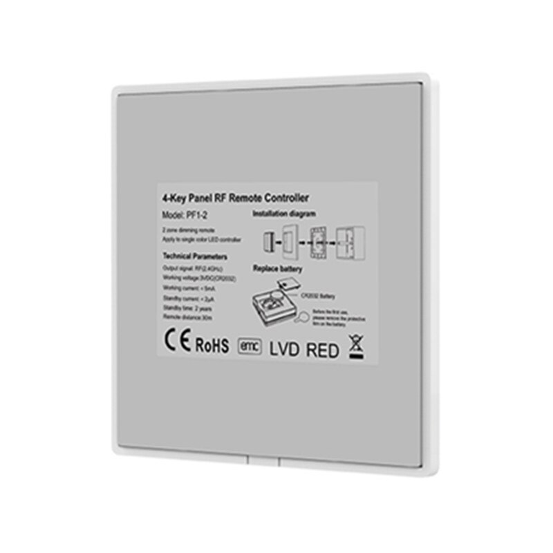 CR2032 Battery powered 2 Zones 2.4G Brightness Rem... – Vicedeal