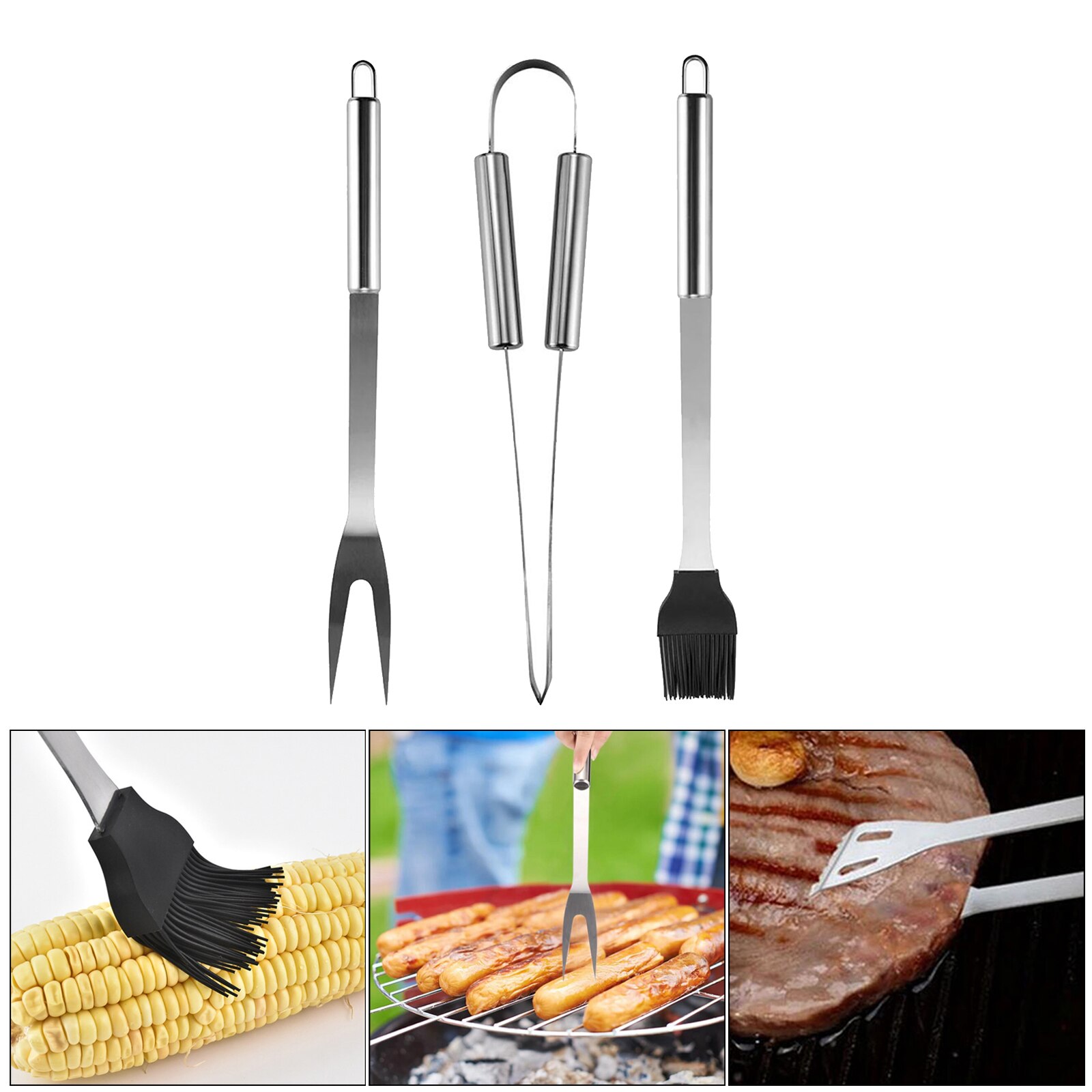 BBQ Grill Accessories, Grill Utensils Set, Stainless Steel BBQ Tools Kit for Men Grilling Accessories with Portable Bag