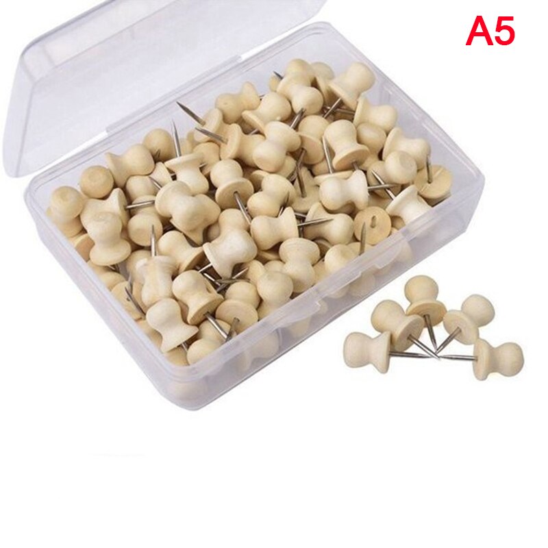 Map Markers Wooden Drawing Photo Wall Studs Cork Board Pins Thumbtack Pushpin Painting Tool Office School Supplies: A5