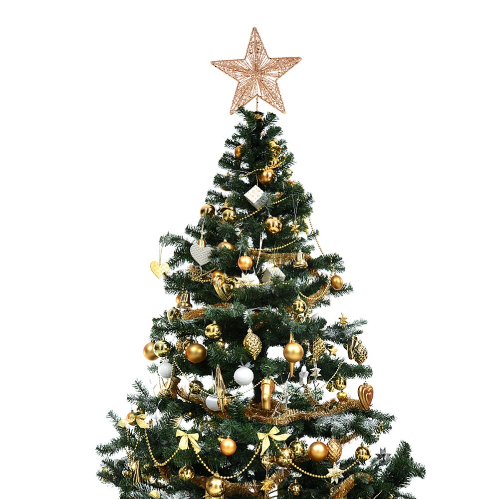 1pc prachtige ijzeren kunst kerstboom ornamenten boomtop ster