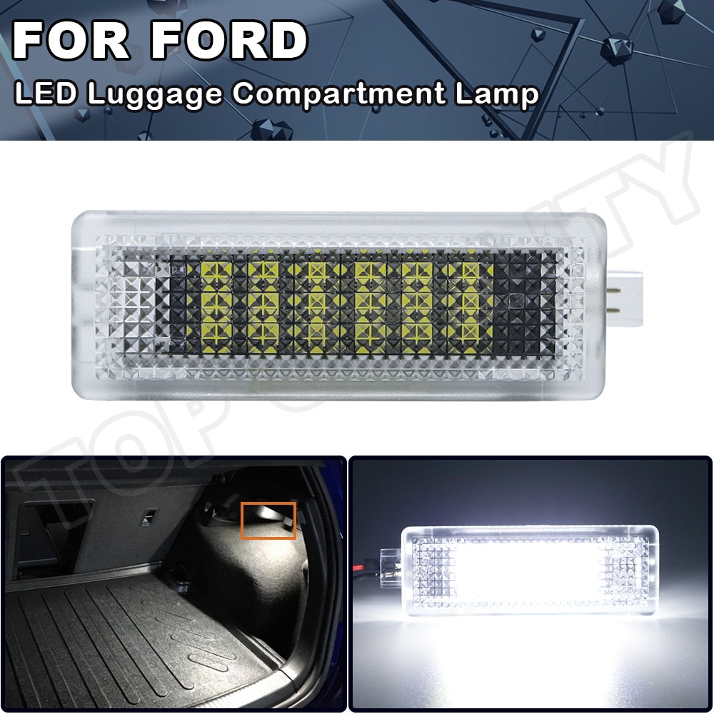 1X 12V LED Luggage Lamp Interior Light Car Trunk Compartment Light For Ford Escape13-20 Fusion Mustang Focus 12-18 C-Max Transit