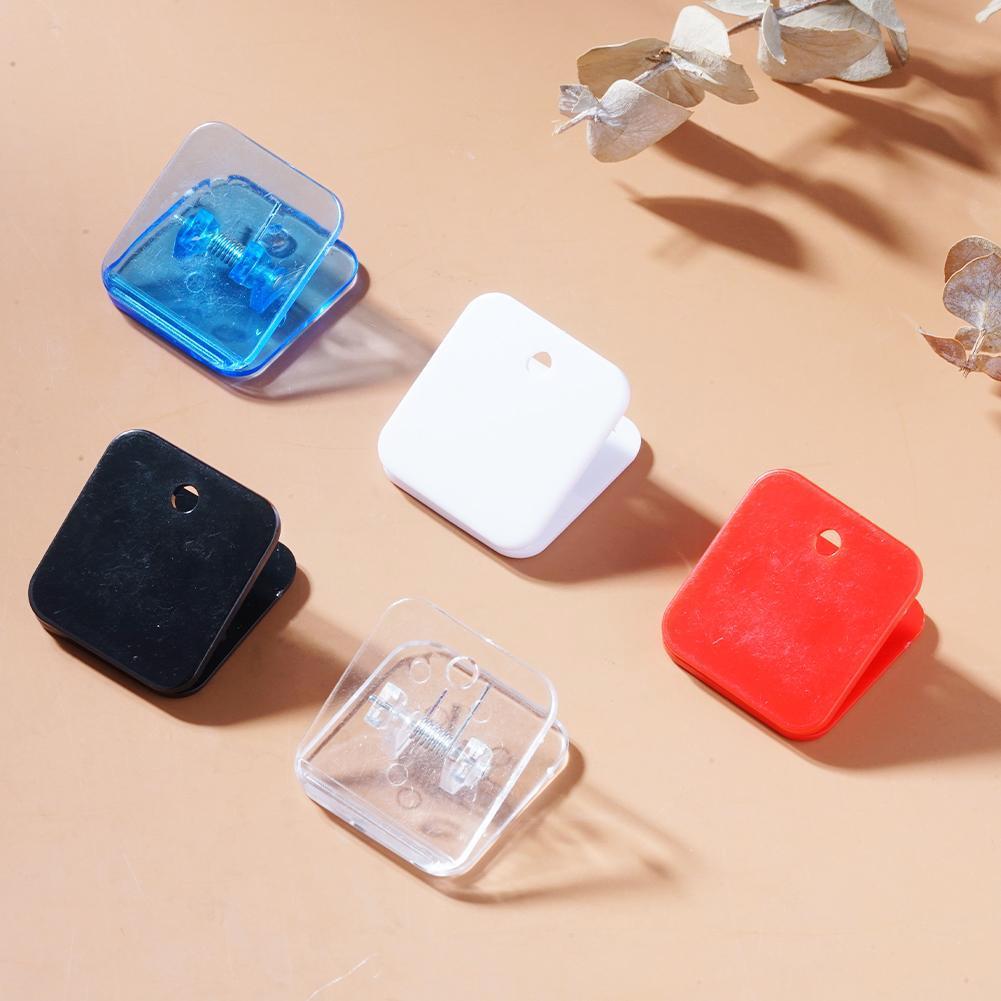 Multicolor Acrylic Clamp Paper Clips Ticket Holder School Supplies Paper Binder Office Student Documents Organizer Clip Boo Z0O9