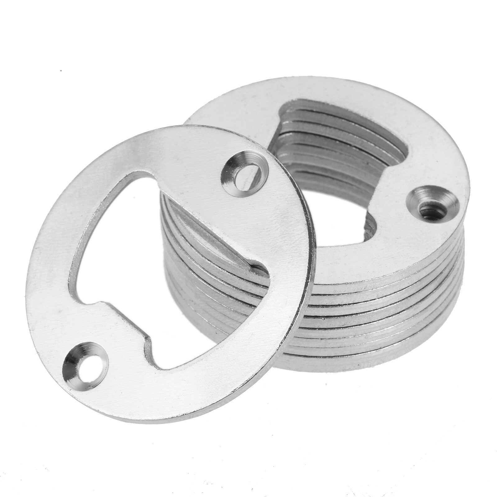 10pcs Bottle Opener Insert w/screw 40mm Round Iron Corn Beer Open Antique Bronze Silver fit for Bar/Home/Restaurant/Kitchen/Pub: Silver