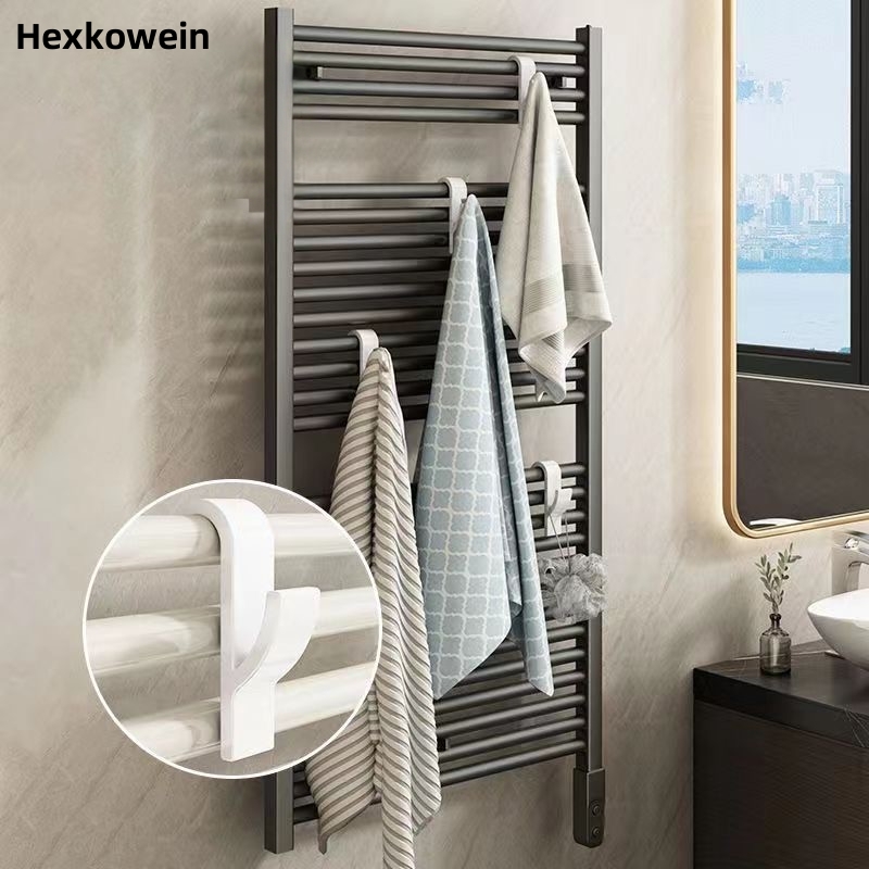 Badkamer Douche Handdoekhouder Hanger Verwarmde Radiator Rail Haken Clips Magazijnstellingen Kleding Sjaal Hanger Haken
