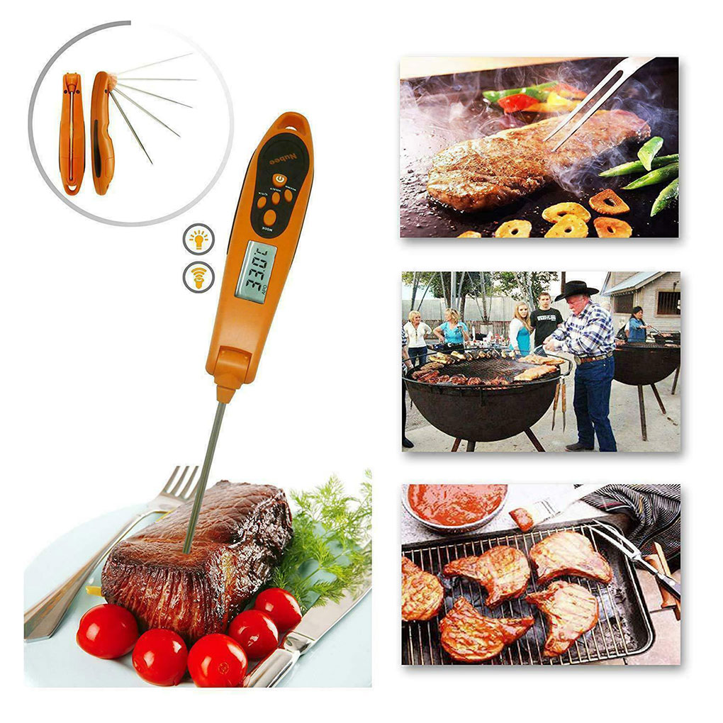 Wireless Meat Food Steak Thermometer for Oven BBQ Smoker Rotisserie Kitchen Food Thermometer Barbecue Accessories