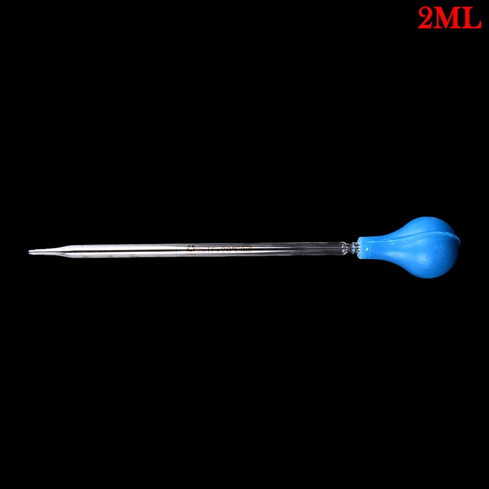 1pcs 1ml 2ml 3ml 5ml glass pipette with rubber cap graduated transfer pipette Lab Supplies
