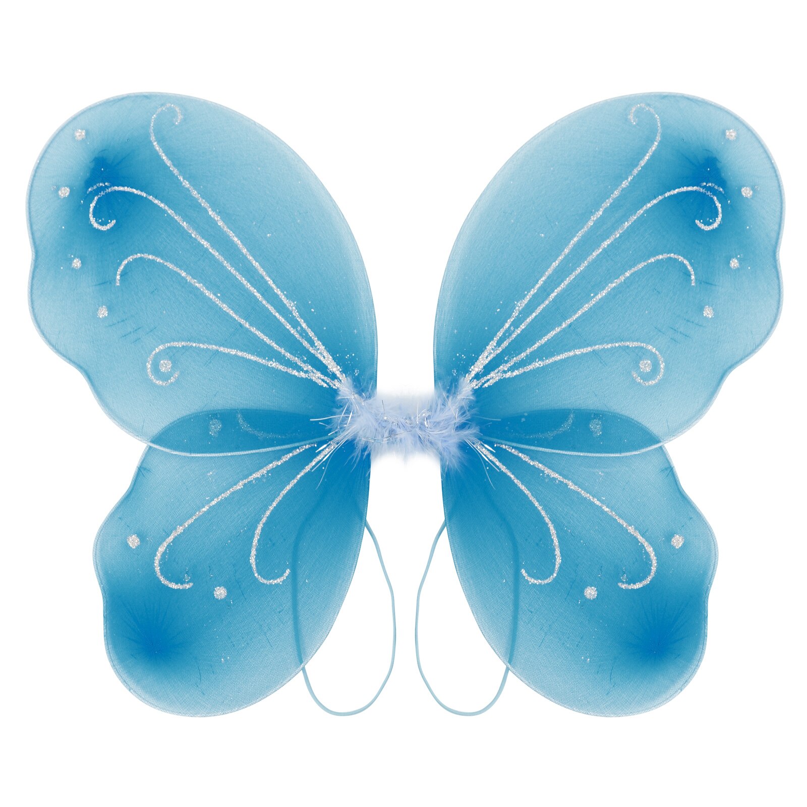Butterfly Fairy Wings Dress Up Wing Birthday Party Favor Accessory Girls Glitter Butterfly Costume Halloween Costume Photography: Blue
