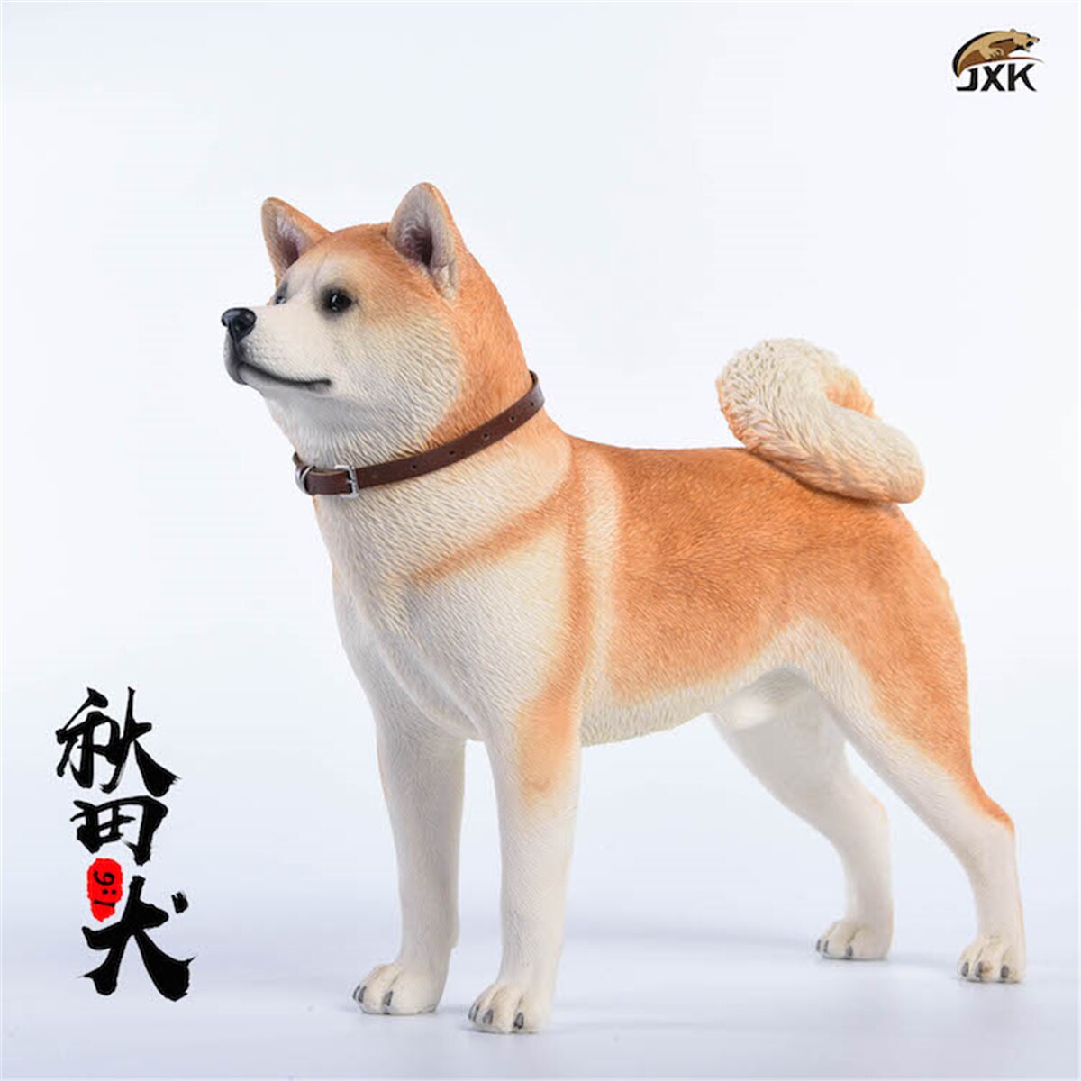 JxK 1:6 Scale Japanese Akita Dog Pet Figure Healing Figure Canidae Animal Collector Toy Resin Desktop Decoration: JXK007A