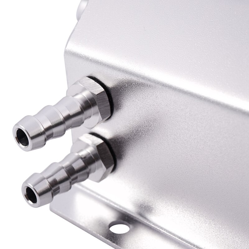 Universal 1L Aluminum Auto Radiator Coolant Expansion Alloy Tank With Drain Plug 1000Ml