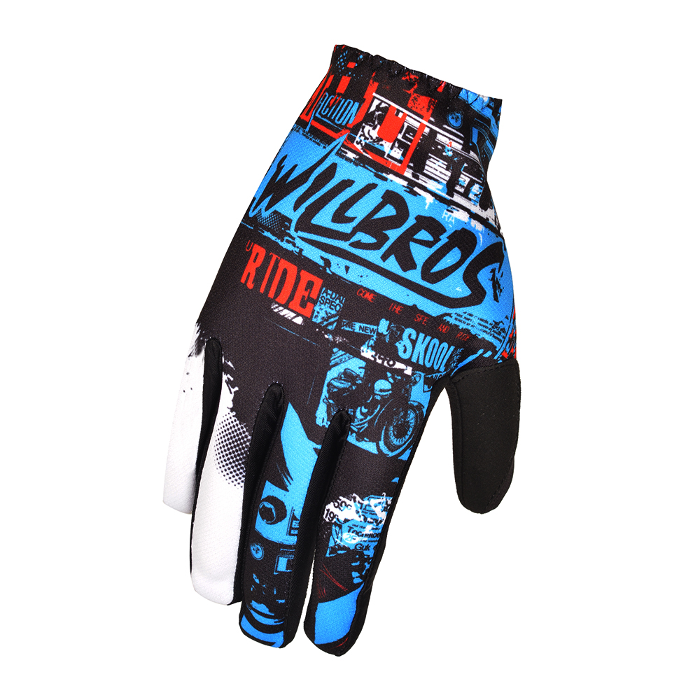 MX BMX silnik terenowy rękawice motocross Guantes Enduro MTB UTV ATV wioślarz górski jazda na rowerze wyłączony-Droga Willbros Luvas dla mężczyzn: niebieski / L