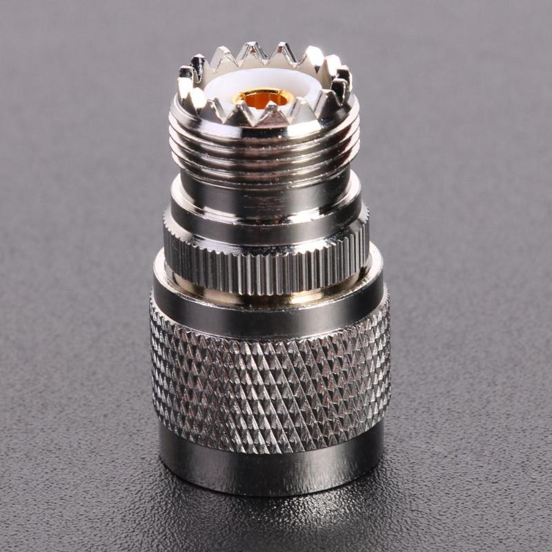 N Type L16 Male Plug to UHF SL-16 PL259 Female RF Coax Adapter Connector Walkie-Talkie Feeder Cable Connector Copper