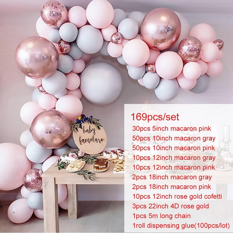 Macaron Balloons Garland Garden Arch Rose Gold Confetti Ballon Wedding Balloon Arch Stand Birthday Party Decor Kids Baby Shower: balloon 3
