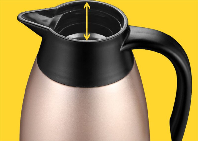 304 termokande i rustfrit stål 2l dobbelt vakuum kaffe te koldt vand beholder isoleret kolbe holde varm 24 timer