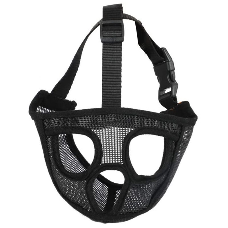 Short Snout Dog Muzzles- Adjustable Breathable Mesh Bulldog Muzzle for Biting Chewing Barking Training Dog Mask: Default Title
