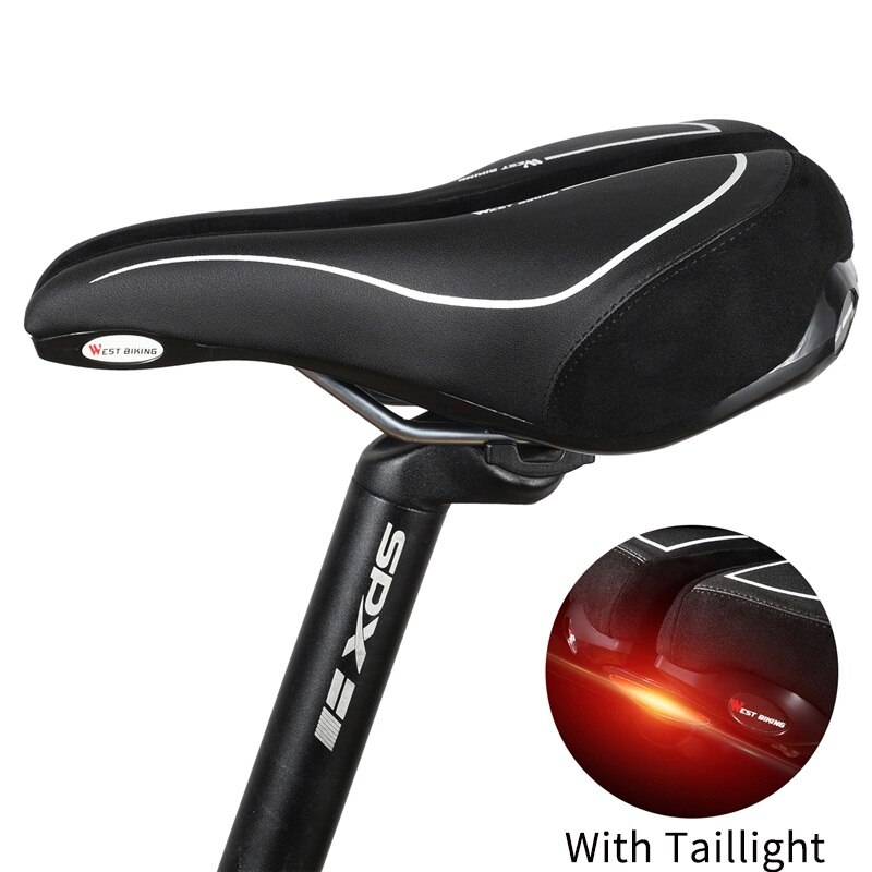 Fietszadel Fietszadel Met Achterlicht Fietsen Zadel Kussen Shockproof Hollow Half Mtb Fiets Zadel Onderdelen Gm