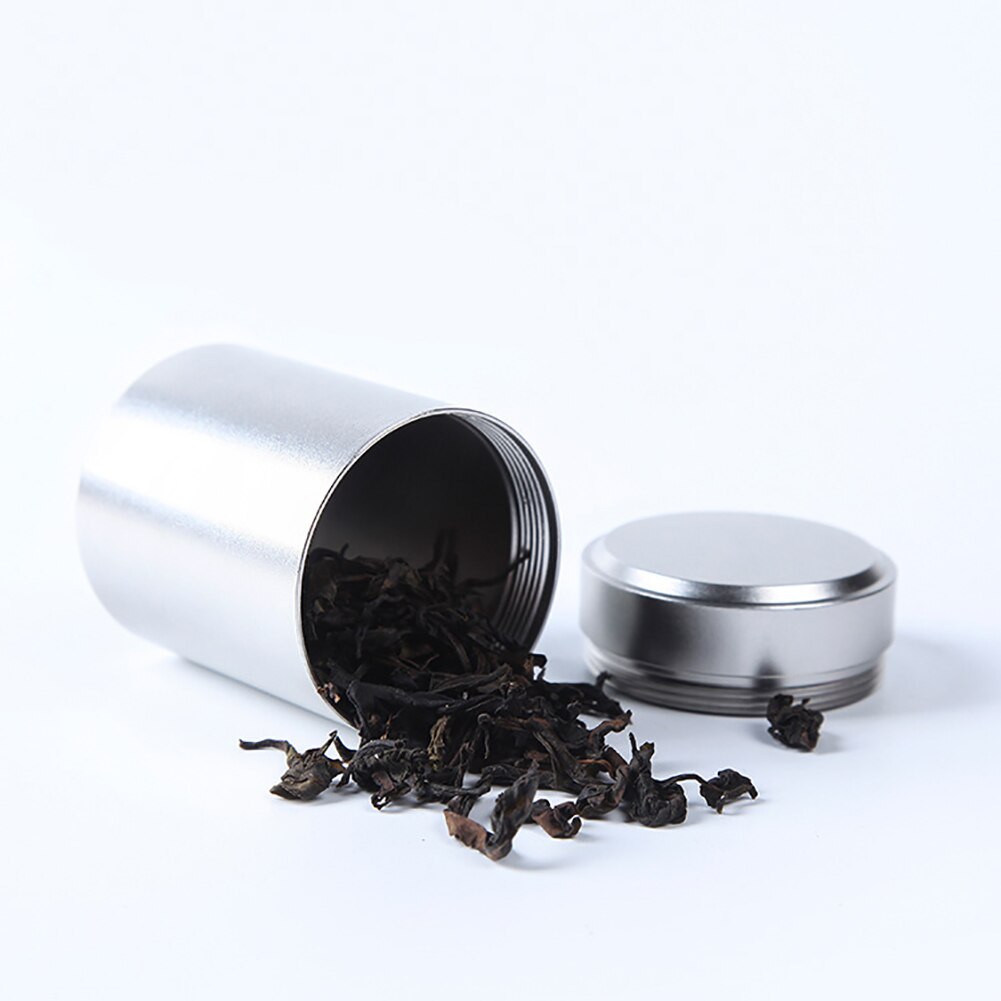 Bote de almacenamiento de aluminio de 70ml para hierbas, tarro para alijo, hermético, a prueba de olor, hierbas, especias, contenedores de té, jarras de contenedores, botellas