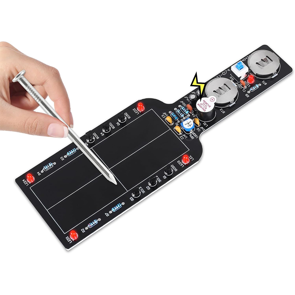 Heemol DIY-Digitalklok-bouwpakket 4-cijferige soldeerbouwpakket Oplaadbare wekker Soldeerprojectenset met acrylschaal voor het soldeercursusonderwijs