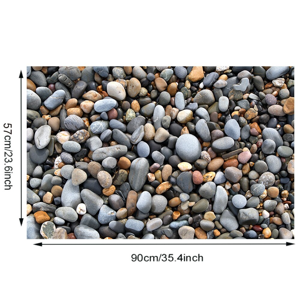 3D Oceaan Dolfijn Zeester Pebble Vloer Muursticker Decor Woonkamer Landschap Tegels Stickers Badkamer Waterdicht Behang: K