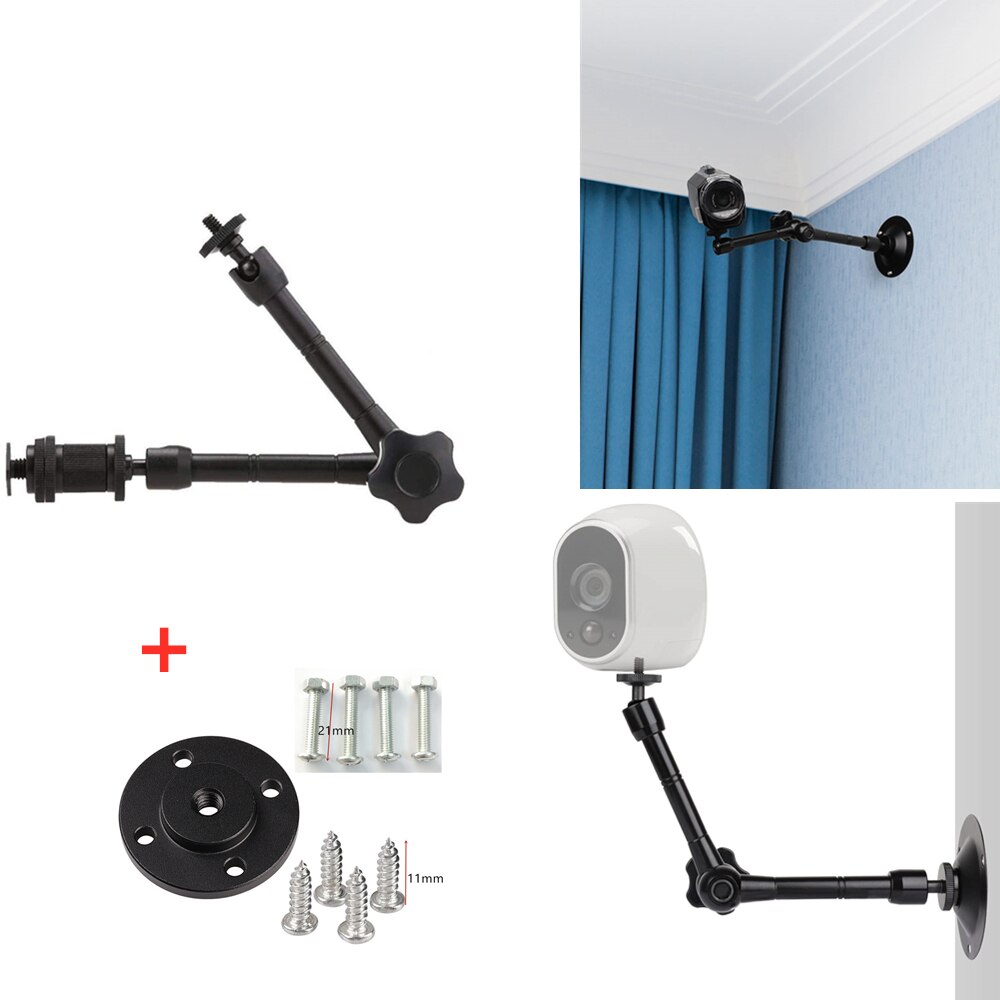 11 &quot;Metalen Verstelbare Scharnierende Magic Arm Klem Houder Mounts Kit Voor Gopro Slr Lcd Monitor Led Flitslicht Camera accessoires: C Set