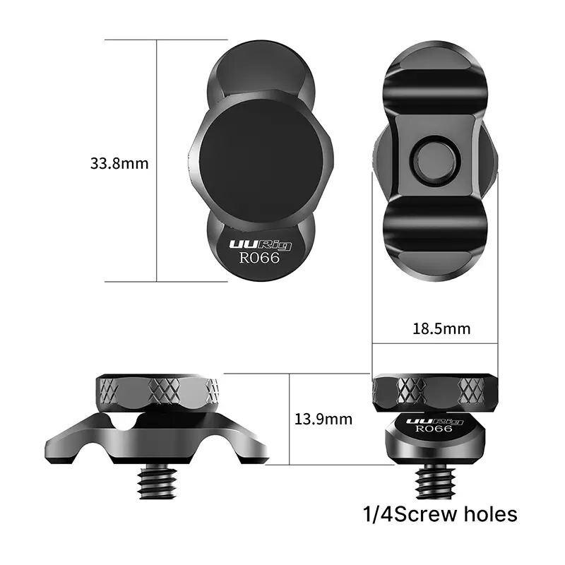 Ulanzi Uurig R066 Universele Camera Hdmi Kabel Klem Slot Type C Microfoon Kabel Clip Klem 1/4 Schroef Mount