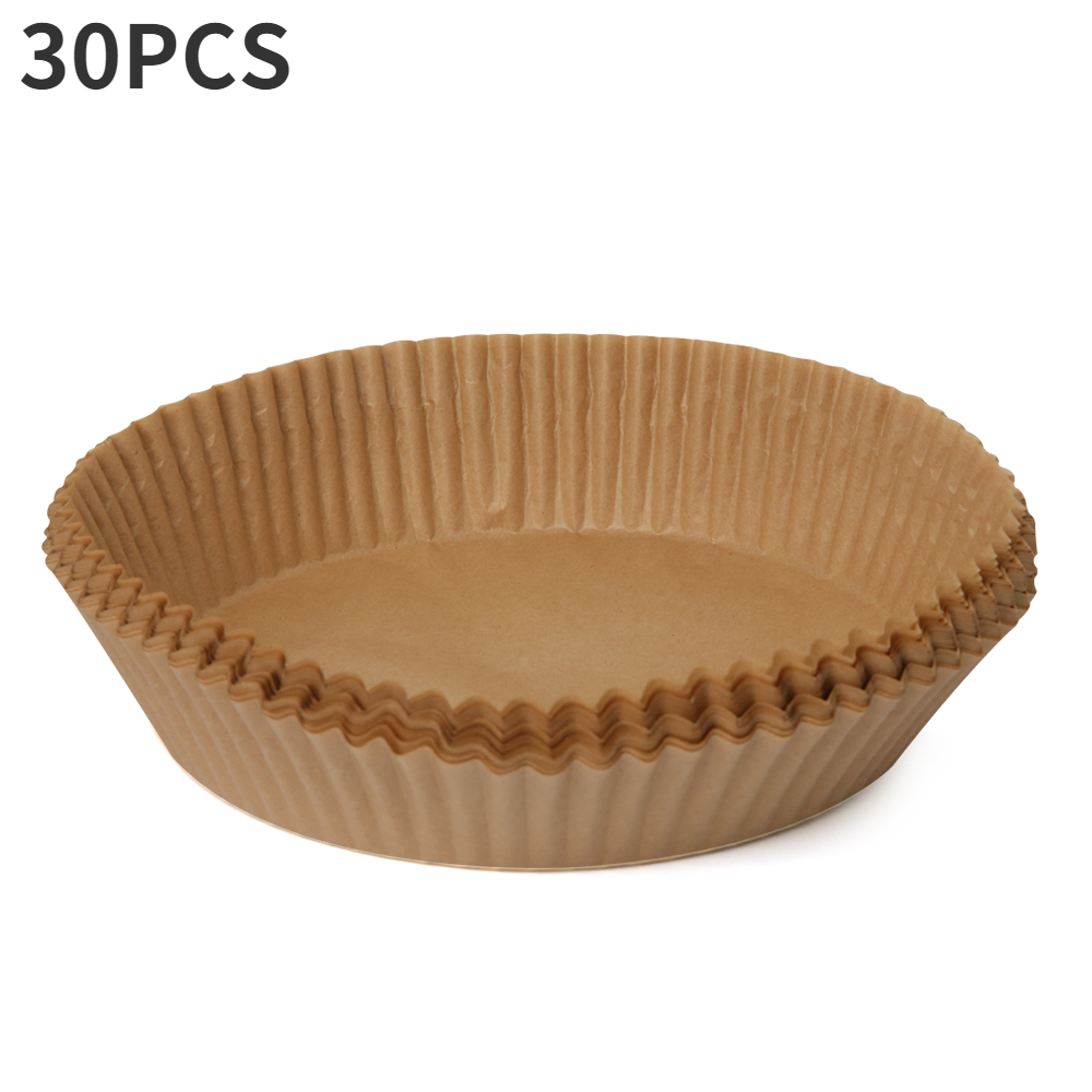 Friteuse à Air en Silicone réutilisable, accessoires, tampon isolant, outil de cuisson, disponible des deux côtés: B Brown 30PCS