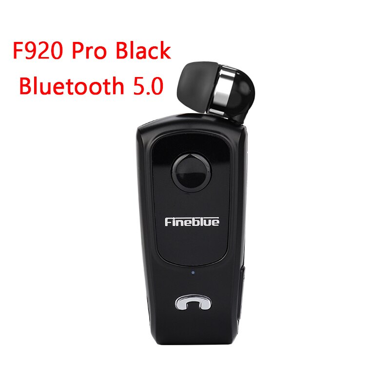 Fineblue F920 Pro Mini Earphone Bluetooth 5.0 Retractable Headset Wireless Clip for iPhone SAMSUNG Bluetooth-headphone Sports: Black no box