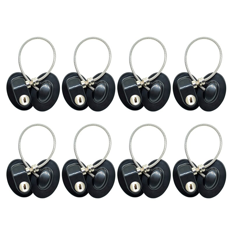 8 unids/set de cerraduras de ventana para niños, correas de bloqueo de armario de protección para niños, limitador de cerraduras de seguridad para bebés de acero inoxidable para ventanas infantiles: BK-8