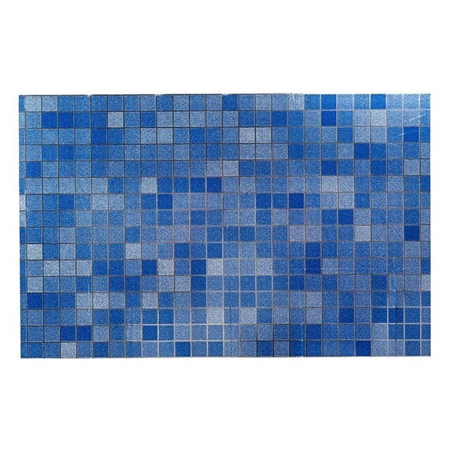 Kitchen Oil Proof Sticker 70*45Cm Aluminum Foil Oil Heat Anti Adhesive Cupboard Splash Protector Wall Oil-proof Kitchen Supplies: Blue