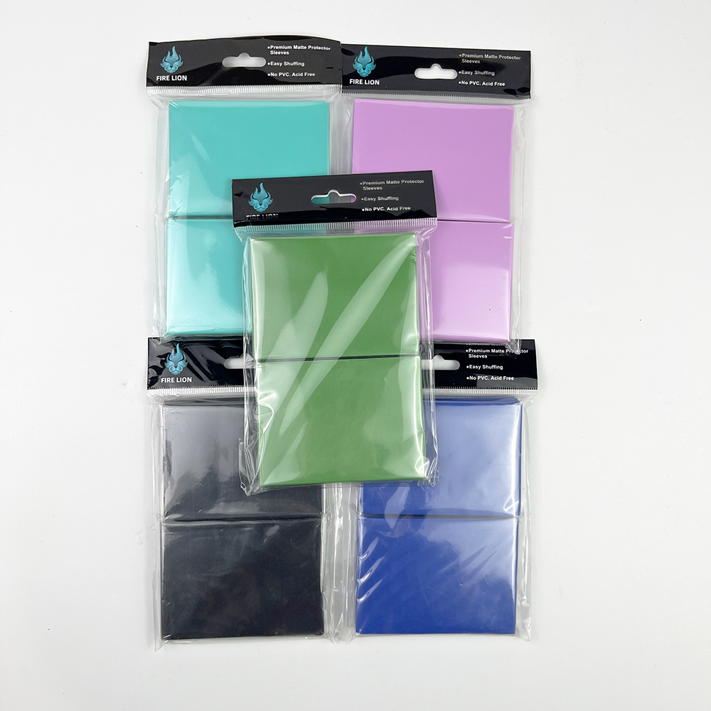 62x89mm 100PCS/Set Solid Matte Trading Card Sleeves Top Loading Japanese Size Card Protector for YGO