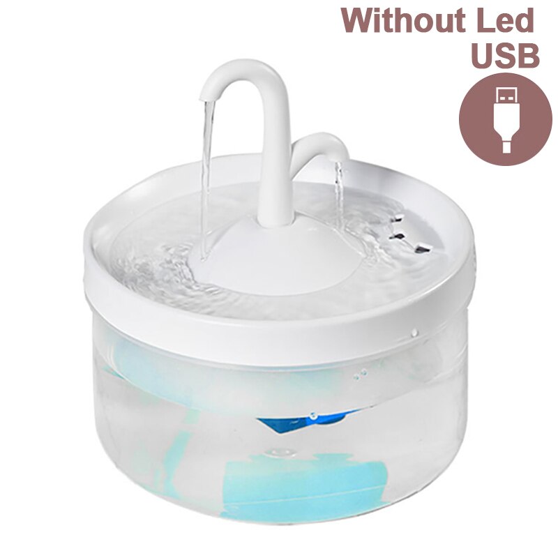 Intelligent Cat Drinking Water Fountain USB Automatic Circulating Water Dispenser Drinking Fountain With Sensor Indoor Fountains: D-without led