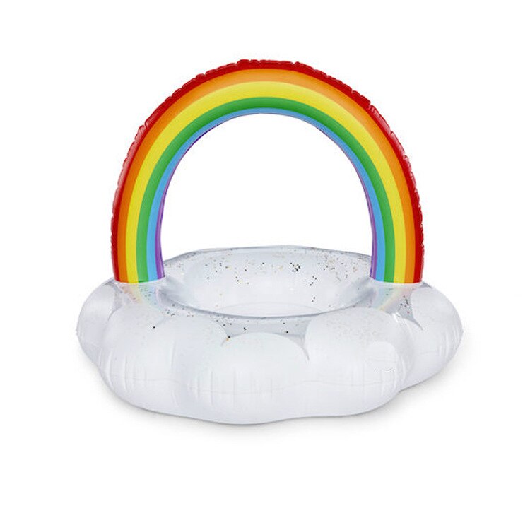 Aufblasbare Regenbogen Schwimmen Ring Wolke Wasser Boje Erwachsene Super Große Pvc Schwimm Reihe Montieren Einhorn Schwimmbad Spielzeug Erwachsene