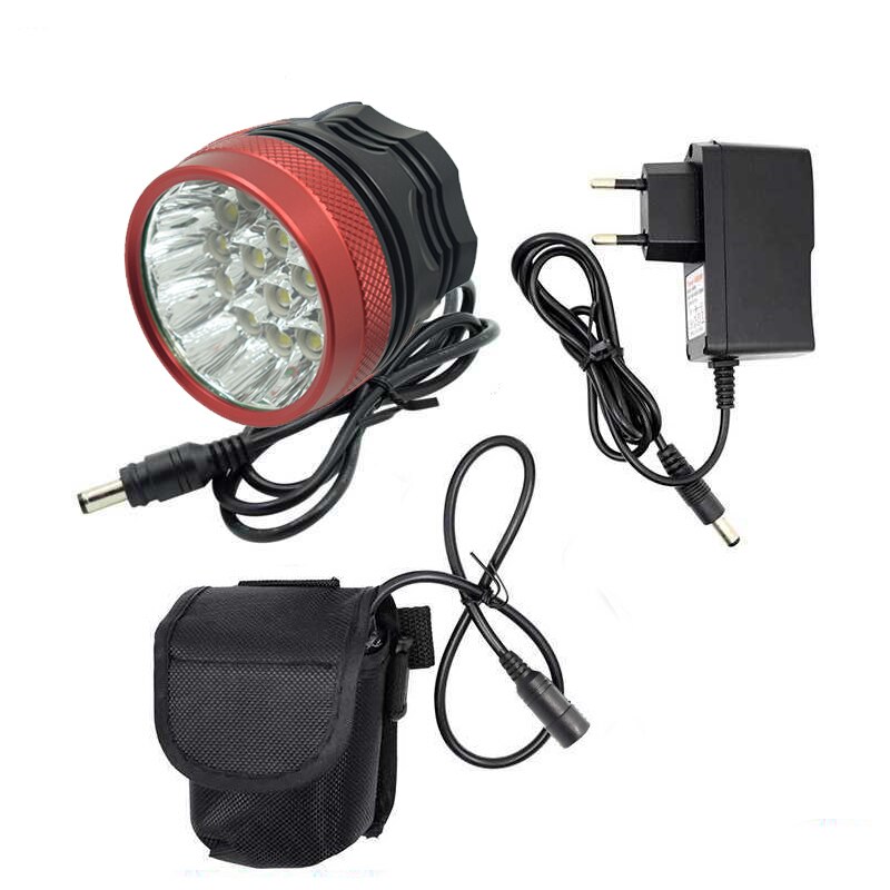 Super Helle Fahrrad Licht 40000lm 16 * XML-T6 Fahrrad Vorderseite Licht LED Lampe 3 Modi Scheinwerfer draussen Radfahren lampe Fahrrad zubehör: Blau