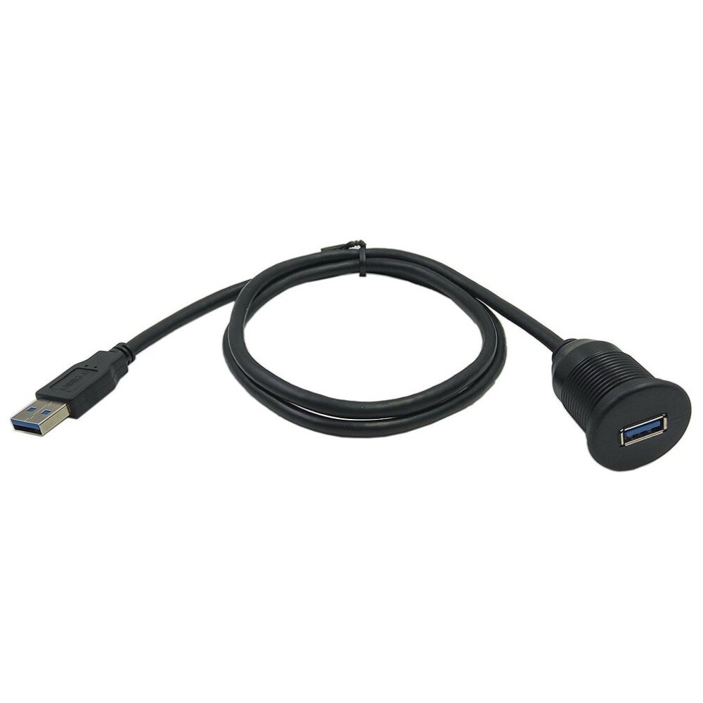 Vandtæt flush mount usb dock adapter dashboard pan usb 3.0 port han til hun forlængerkabel til bilmotorcykel